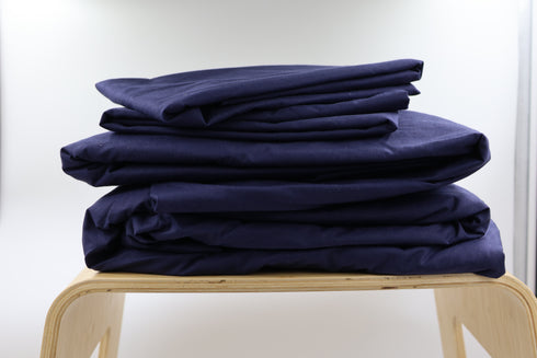Aus Made - Navy Cotton Anchor Sheet Set