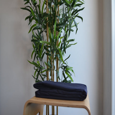 Navy Flat Sheet Australian Made Bedding