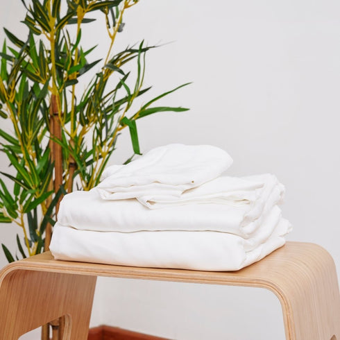 Bamboo White Foundation Sheet Set (6583696818264)