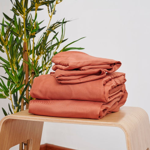 Bamboo Terracotta Foundation Sheet Set (6583664246872)